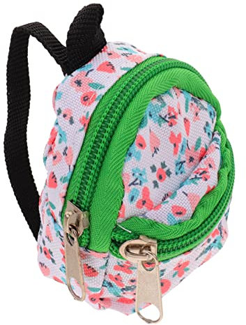 DIKACA Dekorative Puppenschultasche Mini-Rucksack Für Puppen Aus Stoff Leicht Zu Reinigen Und Zu Pflegen