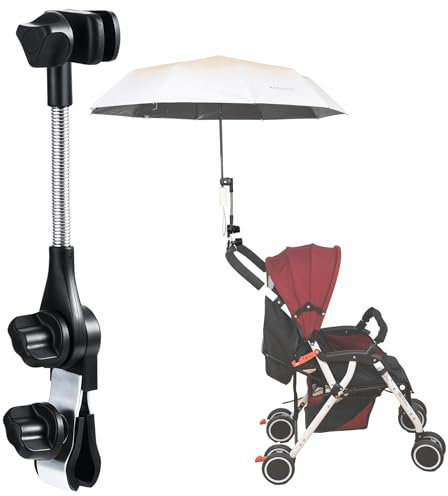 OATSBASF Umbrella Mount for Stroller, Adjustable Angle Golf Push Cart Umbrella Holder, Stroller Umbrella Attachment with Diameter of 30mm, Suitable for Strollers, Bicycles, wheelchairs,Golf Cart