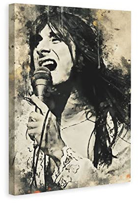ENQIAOZHANG Leinwand Druck Poster 60x90cm Cantante Steve Perry Rock Music Poster Arredamento Casa Decorativo Soggiorno Camera da letto Senza Cornice