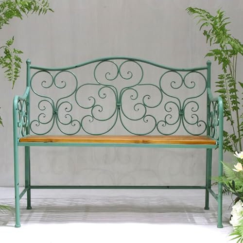 WANGCEPLSD Gartenbank Wetterfest, Parkbank aus Massivholz, Tragkraft 300 Kg, mit Armlehnen Und Rückenlehne, für Hinterhof, Terrasse, Rasen, Pool