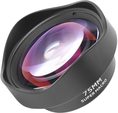 Objectif macro 75 mm Super Téléobjectif Téléobjectif macro avec revêtement multicouche Compatible avec la plupart des smartphones