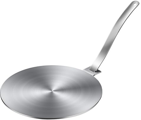 Placa Convertidora de Inducción de 24cm con Mango Desmontable, Difusor de Calor para Cocina de Gas, Adaptador de Calor Uniforme para Utensilios de Cocina, Placa de Cocción Lenta para Cafeteras