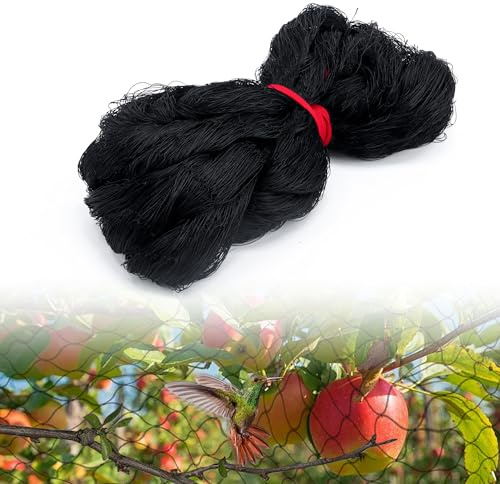 CHEOAR Vogelschutznetz [10m x 15m] | Vogelnetz mit 5cm Maschen | Schutznetz für Obstbäume, Gemüsebeete, Pflanzen & Teiche | Aus Stabilem, UV-beständigem PE | Schwarz