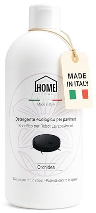 HOME LOVING - Detergente Robot Lavapavimenti 1 L | No Schiuma • pH Neutro • Made in Italy • Vegan OK • Cruelty Free | Compatibile Per Tutti i Tipi di Robot | Detersivo Pavimenti Lunga Durata