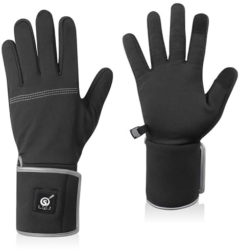 SNOW DEER Heated Liners/Gloves for Men & Women – 2200mAh Rechargeable Electric Gloves, 3 Heat Settings, Waterproof & Windproof,Touchscreen, Skiing, Snowboarding, Outdoor