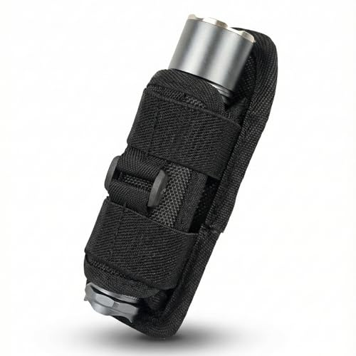 BraiseBeam Taschenlampen Holster für Gürtel - Robustes Nylon Holster Taschenlampe, Taktische Gürteltasche Kompatibel mit Meisten LED Taschenlampen
