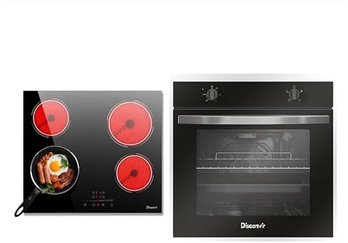 Electric Hobs 4 burners and White Oven