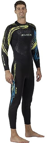 Salvimar Flash Fluyd Combinaison de plongée Mixte Adulte, Noir/Vert, S