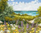 Diamond Vollbedeckung mit Holzrahmen Painting Set Bild 40 x 50 Diamant Malerei Stickerei Handarbeit Basteln Mosaik Steine Blumen Korb Haus am Bach (GJ162)
