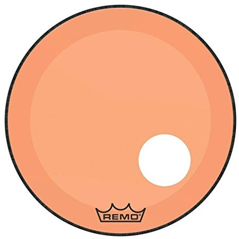 Remo Schlagzeugfell Colortone Powerstroke 3 Clear Orange – Vorgestanztes 5 Loch – 22″ – P3-1322-CT-OGOH