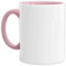 Tassendruck Bastel-Tassen ohne Druck zum Bemalen aus Hochwertiger Keramik Einzeln oder im Set/Mug/Cup/Becher/Pott - Innen & Henkel Rosa 6er Set