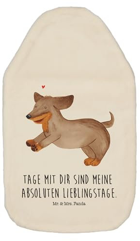 Mr. & Mrs. Panda Wärmflasche Hund Dackel - Geschenk, Körnerkissen, süß, Wärmflaschenbezug, Haustier, Sprüche, Dachshund, Wärmekissen, Kleine