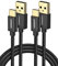 UGREEN USB C Ladekabel 2 Stück USB C Kabel 2 Pack Typ C Schnellladekabel kompatibel mit Galaxy S22 S21 S20 S10 S9 S8 A20e A51 A21s, P30 Lite, P20 Lite, Mi 9, Redmi 9, Xperia 10 II, HTC U11 usw. (3m)