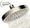 SparkPod Feststehender Duschkopf - Duschkopf Rund Groß - Hoher Druck Regen - Einfache Werkzeugfreie Installation - Verstellbarer Ersatz - Rain Shower Head - Wasserfall Duschkopf - Nickel gebürstet