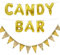Ouceanwin Candy Bar Gold Dekoration Set, Folienballon Candy Bar Buchstaben Luftballons und 12pcs Glitter Wimpel Girlande Banner für Hochzeit Party Weihnachten Geburtstag Deco Event Supplies