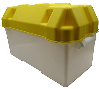 Leisure Battery Box Large (Marine RV Camping Storage Boat Plastic Straps & Divider)