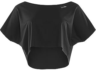 WINSHAPE Damen Functional Light Cropped Dance-top Dt104 T-Shirt, Schwarz, M EU