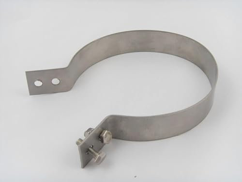 Rohrschelle Dachrinnenklemme Regenrohrschellen Edelstahl V2A Ø80-120 Auswahl (Ø100)