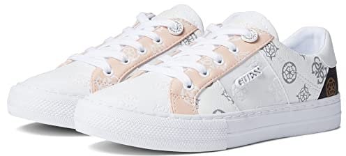 GUESS Loven, Scarpe da Ginnastica Donna, White Pink 680, 36.5 EU