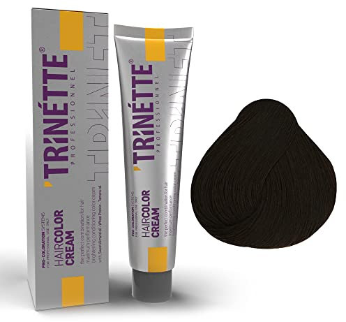TRINETTE Hair Color Cream | Haarfarbe Creme | Coloration Creme für Profi | 100ml (No 4.35)