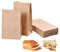 100PCS Sacs en Papier Kraft 90 g/m², 24 x 13 x 8 cm - Brun Alimentaires Pour Sandwichs, Bonbons, Collations - Sachet D'épicerie Pour Fête, Mariage, Noël