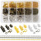 TOAOB 498 Stück Schmuck DIY Basteln Set Metall Gold Silber Bronze Karabinerverschluss Offenen Biegeringen Kettenverlängerungen Klemmbleche für DIY Halskette Armband Schmuckherstellung