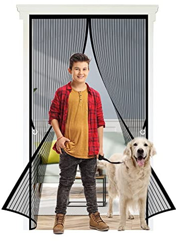 Zanzariera Magnetica Finestr Insect 300 x 240 cm, Tende zanzariere per Porte, Zanzariere Magnetiche Balcone per Porte da Balcone, Porte Finestre, Nero