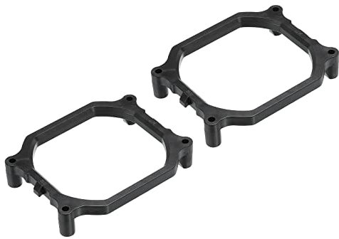 PATIKIL CPU Cooler Bracket Heatsink Backplate Cooling Mounting Sheet Plate Black with 8 Screws for 2011 CPU PC Cooling Heatsink Fan Pack of 2