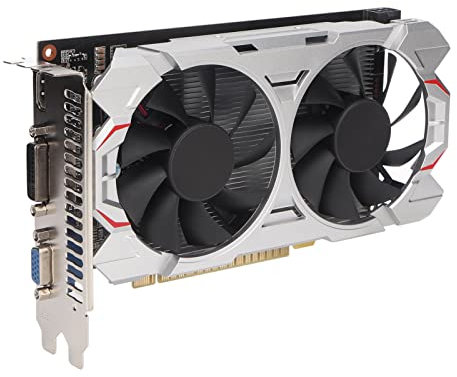 GTX750Ti 2G Gaming Graphics Card, GDDR5 128BIT 1072MHz GPU Scheda video con doppia ventola, scheda grafica desktop per telaio del computer (GTX750Ti 2G D5)
