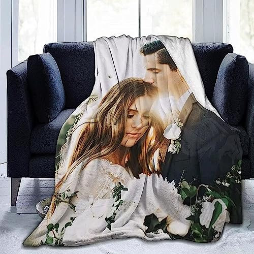 ACCZ Personalisierte Decke 150 * 220CM Fotodecke mit Eigenem Foto und Text,Personalisierte Geschenke Für Geburtstage, Jubiläen Geschenk Für Vater, Mutter, Kinder, Hunde, Freunde Oder Liebhaber