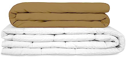 TherapieDecken - Basic Gravity Gewichtsdecke für Erwachsene Weighted Blanket Schwere Decke Für besseren Schlaf, Khaki, Größe: 135x200 cm 8 kg