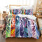 WOLWES Anime Bettwäsche Set 155x220cm, Japanische Anime Bettbezug 3 teilig,Teenager Kinder-Bettwäsche Set, Mehrfarbig, 100% Mikrofaser, 3D-Digitaldruck, 2 Kissenbezug 80x80 cm (C7, 155×220cm)