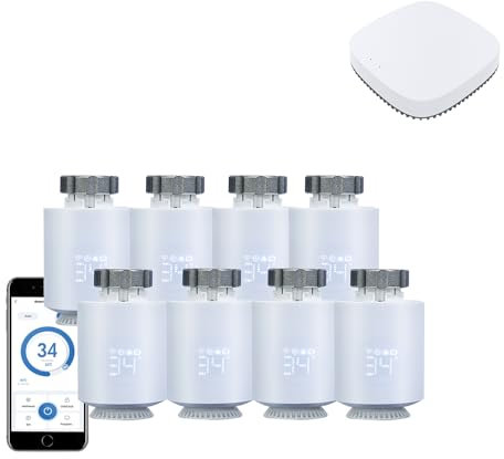 Qiumi Zigbee TRV Heizkörperthermostat, programmierbares Thermostatventil