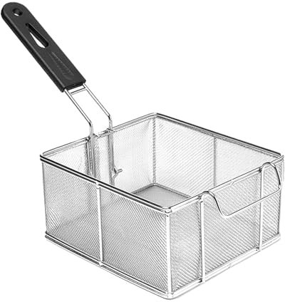 JISADER Outil de Cuisson Panier à Frites égouttoir Panier à friture paniers de présentation des Aliments pour Barbecue à la Maison, b