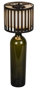 Konstsmide LED Bottleleuchte | schwarz | Indoor/Outdoor | Kabellos | 13 x 13 x 28 cm | 7837-752