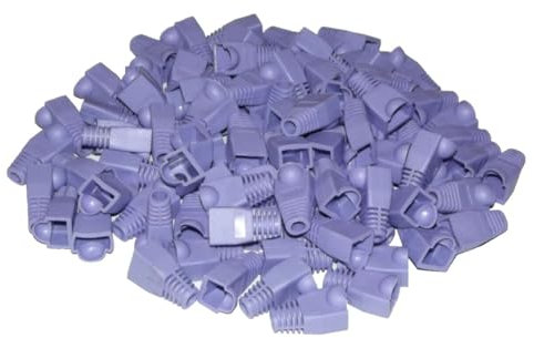100 x Purple RJ45 8P8C Boots For Cat5e And Cat6 Cable (6mm max O/D)