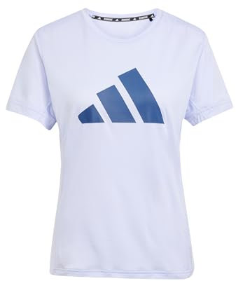 adidas Damen Run It Stripes Tee, Violet Tone, M