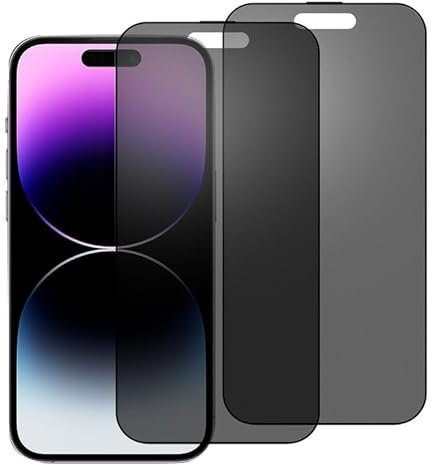 chejuza Ceramic Matte Privacy Film for Apple iPhone 14 Pro [2 Pieces], Anti Spy, Phone Screen Protector, Anti-Glare, Anti-fingerprint