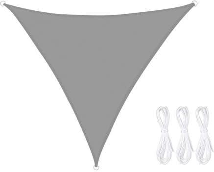 Hitopin 1 Pezzi Tenda da Sole per Esterno,2x2x2m,Vela Ombreggiante Triangolare,Vela Parasole Triangolare Impermeabile,Tenda Parasole Triangolare,per Giardino Esterno terrazza(Grigio)