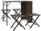 vidaXL Garten Essgruppe 5-TLG., Gartenmöbel Set Klappbar, Gartengarnitur Tisch 4 Hocker, Sitzgruppe für Camping Terrasse, Braun Poly Rattan