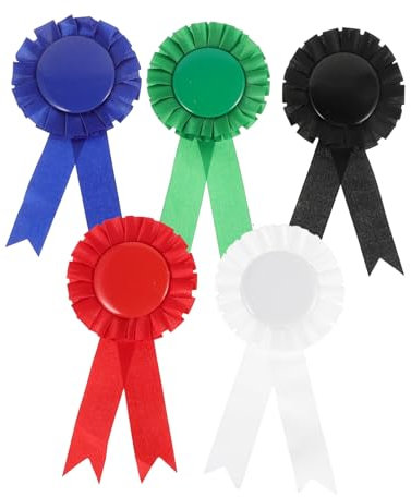BESTonZON 5stücke Leere Rosetten Medaillen Bändern Ehrungsabzeichen Für Geburtstagsfeiern Partys Und Veranstaltungen Hochwertige Auszeichnung Für Kreative Dekorationen