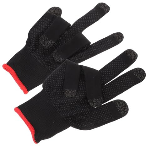 Hemobllo Gamer Gloves Touchscreen Fingers Anti-sweat Breathable Fingerless Gloves for Men for Phone and Gaming