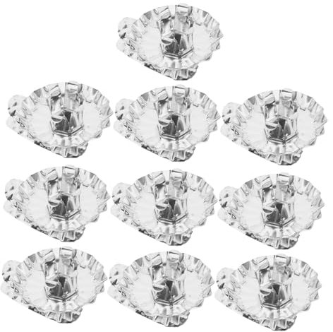 Weihnachtskerzenhalter Clips 10 Stück Eisen Silber Dekorativ Kerzen