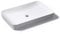 Mai & Mai Lavabo da Appoggio 60x40x9cm, Lavandino Bagno Colossum815 Lavabo da Marmo Fuso, Bianco Lucido