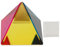 NutriEss Regenbogenfarbe Prisma Glass Pyramid Schreibtisch Ornament Optisches Glasmaterial für Home Office Dekoration Fotografie Meditation Heilung Kunst Dekor Geschenksammlung (60 mm)