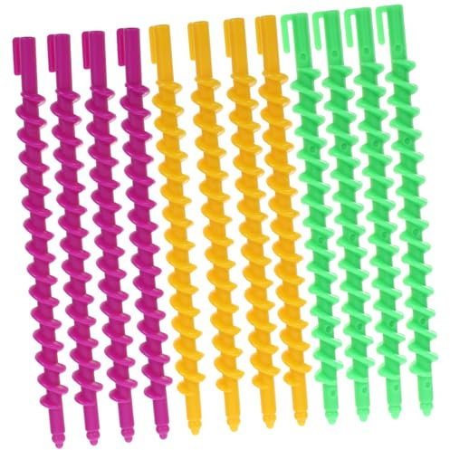 Gatuida 20Stücke Spiral Haarwickler für Dauerwelle Rundkernstangen für Lange Haare Einfach zu Bedienen Robust für Locken mit Farbe Zufällig