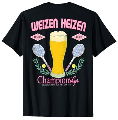 WEIZEN HEIZEN 2 TENNIS CLUB X ON VACATION Sport Urlaub. BACK T-Shirt