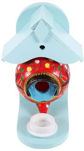 Kichvoe Teekannen Vogelhaus für Garten und Balkon Hängendes Nistkasten aus Robustem Material Wetterfest Sicherer Rückzugsort für Kleine Vögel und Nymphensittiche