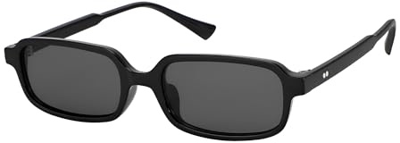 JOOX Retro Rechteckig Sonnenbrille Damen,Schmalem Rahmen,Retro-Stil,UV400 | Unisex-Brillen im Modische-Stil, leichter Rahmen aus Polycarbonat,Perfekt für den Sommer, den Strand oder zum Ausgehen
