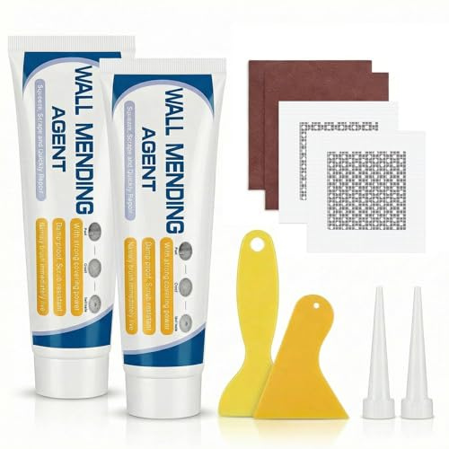 Wall Repair Kit Wall Spackle Repair Paste for Home DIY Repair Ready-Mixed | Quick-Drying White Filler, Safe Non-Toxic for Cracks, Holes, Gaps, Peeling and Graffiti on Drywall, Ceiling, Wood - White